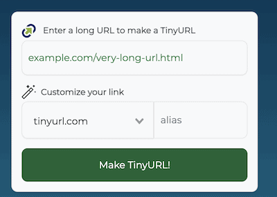 Съкратител на URL адреси TinyURL