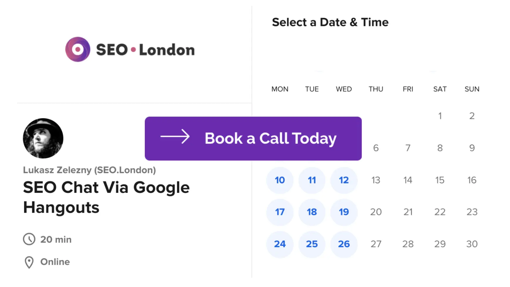 book an seo call today